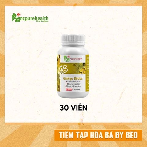 Viên Ginkgo Biloba 10.000mg Bổ Não, Tăng Tuần Hoàn, Hỗ Trợ Ngủ Ngon NZPureHealth
