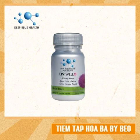 Viên Giải Độc Gan, Mát Gan, Bổ Thận Deep Blue Health Liv Well 30 Viên