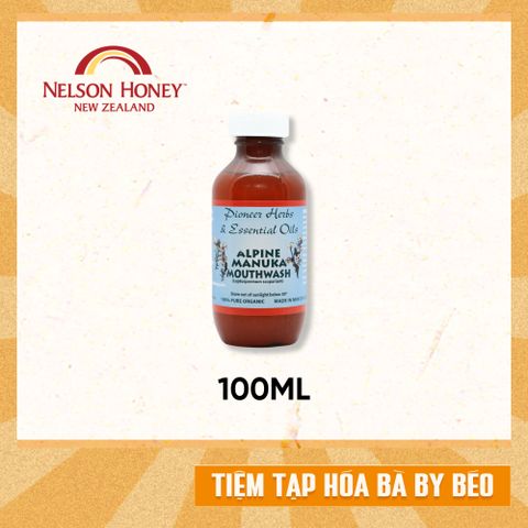 Nước Súc Miệng Keo Ong Organic Nelson Honey Alpine Manuka Giảm Hôi Miệng, Nhiệt Miệng