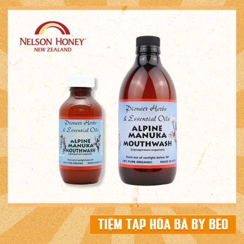 Nước Súc Miệng Keo Ong Organic Nelson Honey Alpine Manuka Giảm Hôi Miệng, Nhiệt Miệng