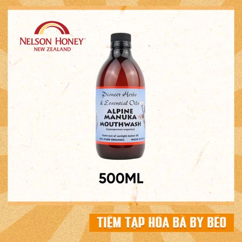 Nước Súc Miệng Keo Ong Organic Nelson Honey Alpine Manuka Giảm Hôi Miệng, Nhiệt Miệng