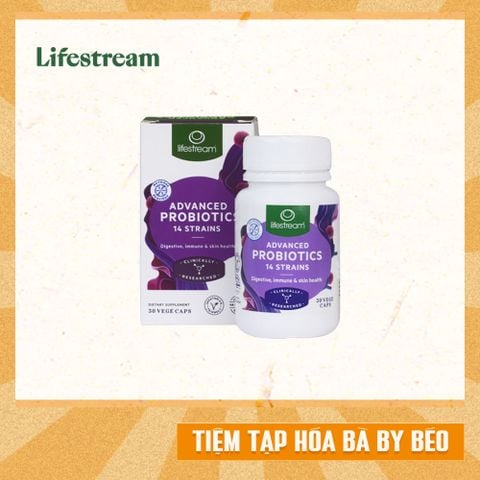 Men Vi Sinh 14 Chủng Lifestream Advanced Probiotics Đẹp Da, Tốt Tiêu Hóa