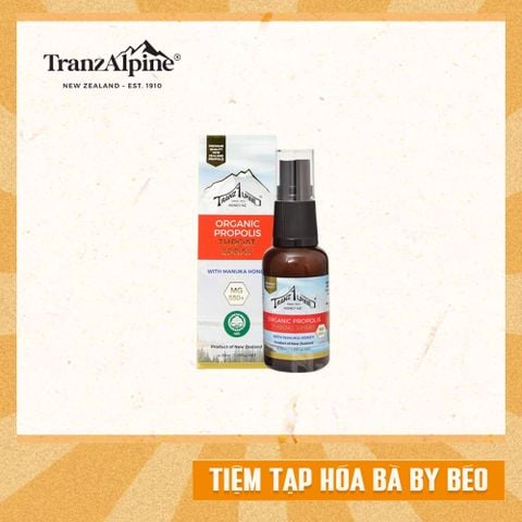 Xịt họng keo ong Organic Propolis Throat with Manuka Honey MG550+