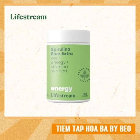 Viên Tảo Xoắn Hữu Cơ Đẹp Da, Bổ Não Lifestream Spirulina Blue Extra 200 Viên