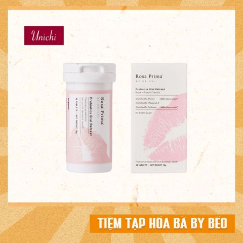 Men Vi Sinh Thơm Miệng Hương Hoa Hồng Unichi Rosa Prima Probiotics 30 Viên