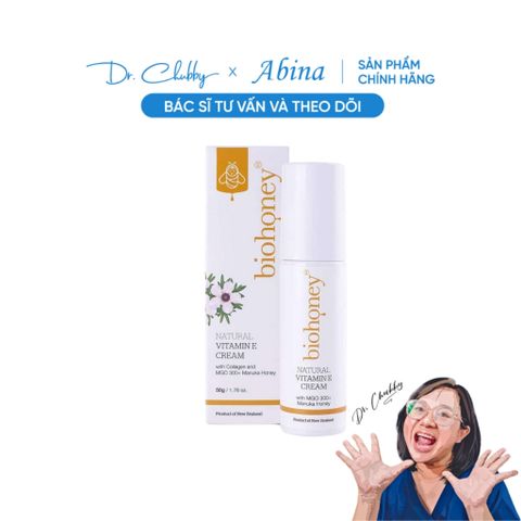 Kem Dưỡng Ẩm Vitamin E & Collagen Mờ Thâm Sáng Da Biohoney Natural Cream 50g