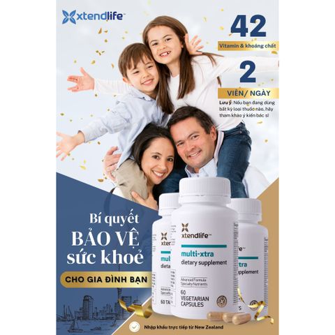 Viên 42 Vitamin & Khoáng Chất Cho Cả Gia Đình Xtendlife Multi Xtra 60 Viên