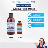 Nước Súc Miệng Keo Ong Organic Nelson Honey Alpine Manuka Giảm Hôi Miệng, Nhiệt Miệng
