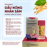 Dầu Nóng Tinh Dầu Nhân Sâm Mỹ Nanogize Longevity Essential Oil 21ml