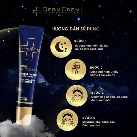 Kem Mắt Mờ Quầng Thâm, Bọng Mắt, Tàn Nhang DermEden Eye Contour 15ml