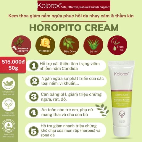 Kem Dưỡng Ẩm Kiểm Soát Nấm Ngứa Vùng Kín Kolorex Horopito Cream 50g