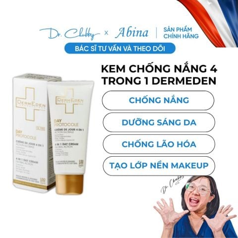 Kem Chống Nắng 4 Trong 1 DermEden Day Cream Global Action Combination Skin SPF 50 PA+++