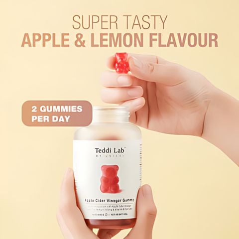 Kẹo Giấm Táo Giúp Kiểm Soát Thèm Ăn Unichi Teddi Lab 60 Viên