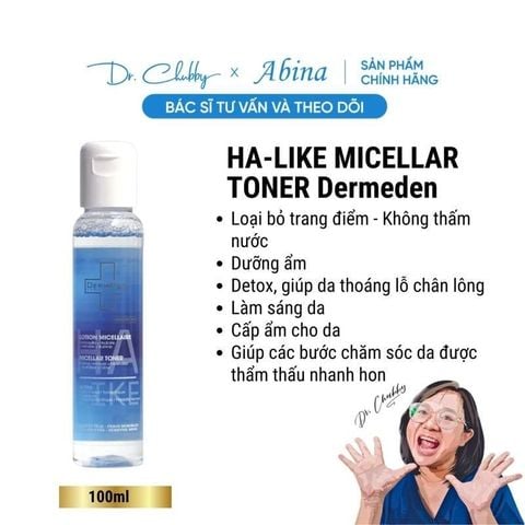 Nước hoa hồng (TONER) HA-LIKE MICELLAR Dermeden 100ml