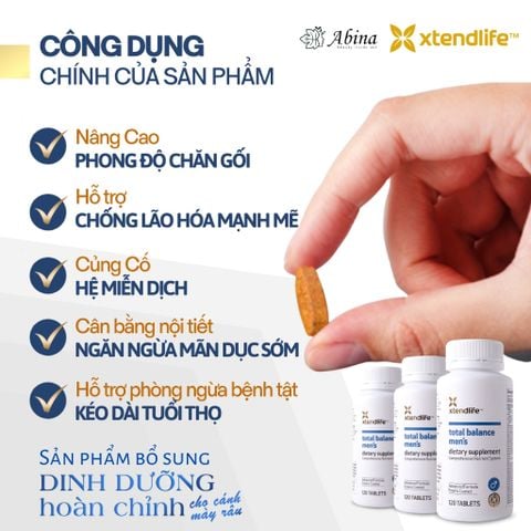 Viên Total Balance Men's Hỗ Trợ Khỏe Nam Giới, Tăng Sinh Lực Xtendlife 77 Vi Chất