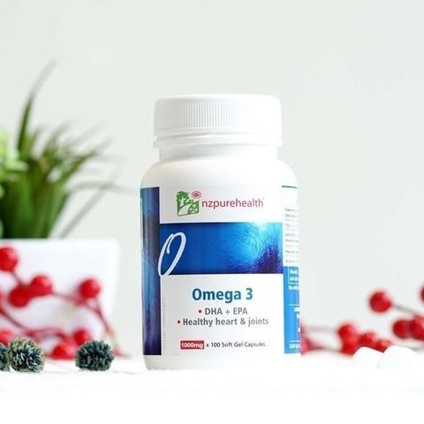 Viên Dầu Cá Omega 3 NzPureHealth 100 Viên Hỗ Trợ Mắt, Não, Tim Mạch