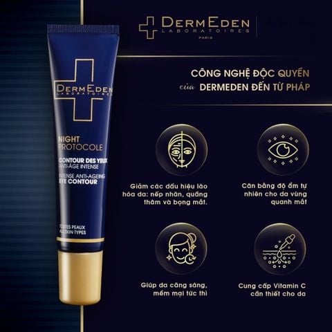 Kem Mắt Mờ Quầng Thâm, Bọng Mắt, Tàn Nhang DermEden Eye Contour 15ml