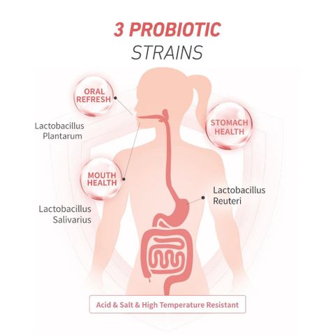 Men Vi Sinh Thơm Miệng Hương Hoa Hồng Unichi Rosa Prima Probiotics 30 Viên