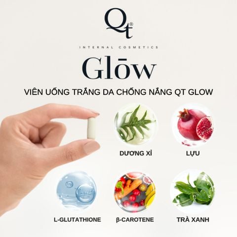 Viên Uống Chống Nắng, Trắng Da & Dưỡng Sáng QT Glow 60 Viên