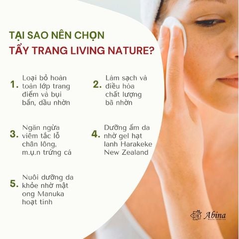 Nước Tẩy Trang & Làm Sạch Sâu Living Nature Gentle Makeup Remover 100ml