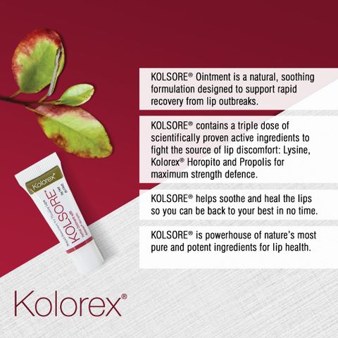 Kem bôi chàm môi, herpes môi Kolsore Lip Care Ointment 5g