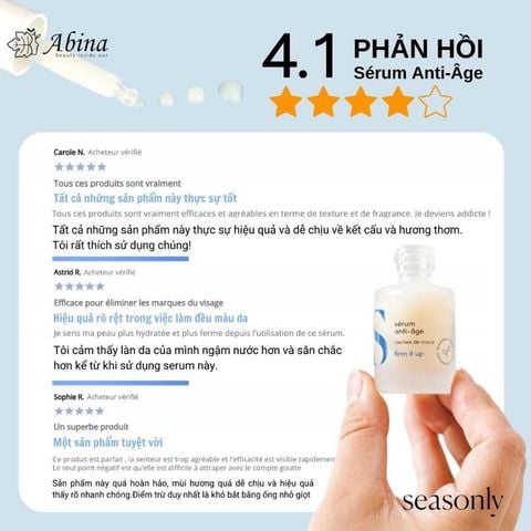 Serum dưỡng ẩm chống lão hóa Seasonly Anti-Aging Serum chiết xuất rễ maca 15ml