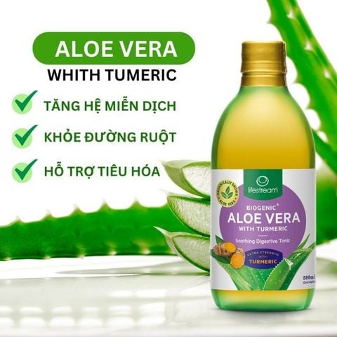 Nước Ép Hỗ Trợ Tiêu Hóa Lifestream Biogenic Aloe Vera with Turmeric 500ml