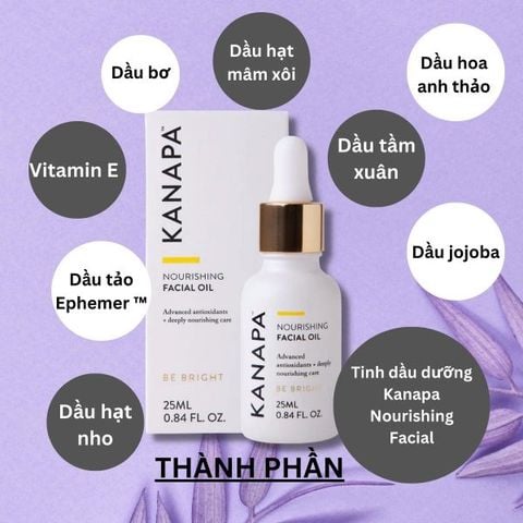 Dầu dưỡng da chống lão hoá Kanapa Nourishing Facial Oil 25ml