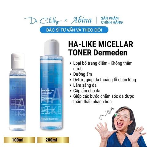 Nước hoa hồng (TONER) HA-LIKE MICELLAR Dermeden 100ml