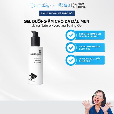 Toner cấp ẩm Living Nature Hydrating Toning Gel cho da dầu mụn – Chai 120ml