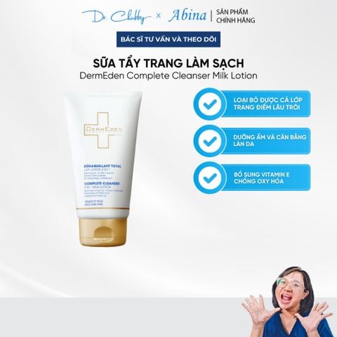 Sữa Rửa Mặt & Tẩy Trang DermEden Complete Cleanser Milk Lotion 150ml