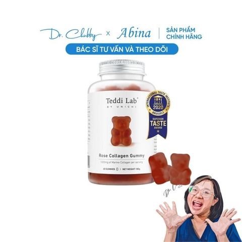 Kẹo Dẻo Bổ Sung Collagen Unichi Rose Collagen Gummy 60 Viên