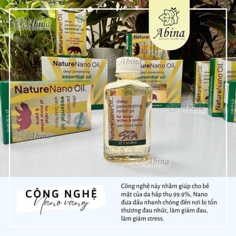 Dầu nóng con gấu công nghệ nano Natural Nano Oil 8ml (Mỹ)
