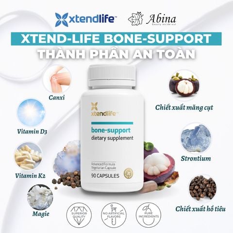 Viên canxi hữu cơ D3K2 tăng chiều cao & mật độ xương Bone Support Xtendlife