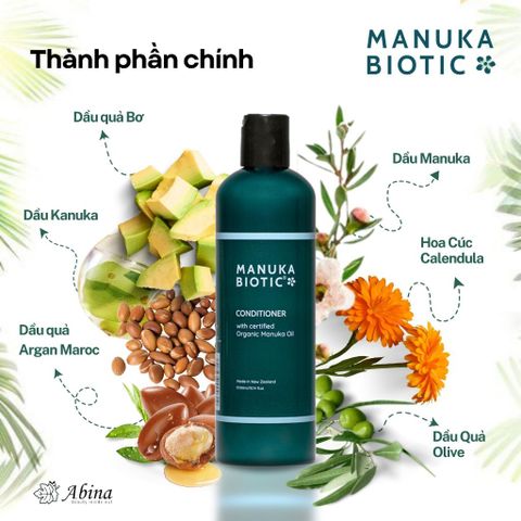 Dầu Xả Tinh Dầu Manuka Ngăn Gãy Rụng, Phục Hồi Hư Tổn Manuka Biotic 300ml