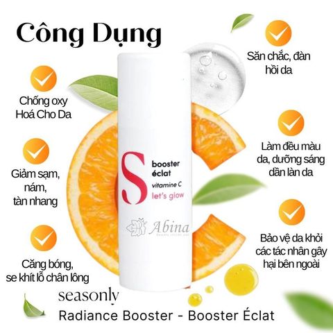 Serum Tăng Cường Vitamin C Dưỡng Trắng Da Seasonly Radiance Booster 10ml