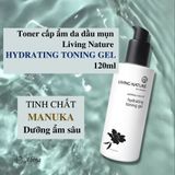Toner cấp ẩm Living Nature Hydrating Toning Gel cho da dầu mụn – Chai 120ml