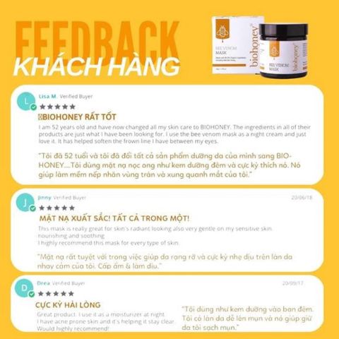 Hũ mặt nạ nọc ong Biohoney Bee Venom Mask Chống Lão Hóa Da