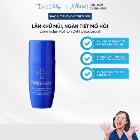 Lăn Nách 4 Trong 1 Khử Mùi, Giảm Thâm, Sáng Da DermEden 24h Roll-On