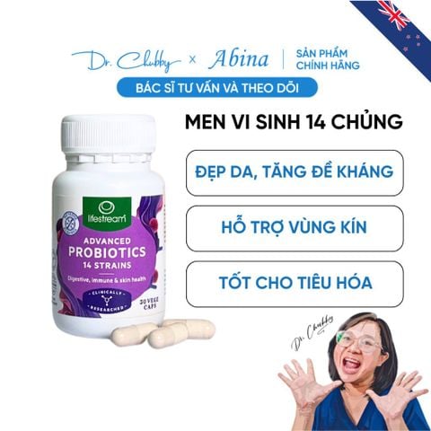 Men Vi Sinh 14 Chủng Lifestream Advanced Probiotics Đẹp Da, Tốt Tiêu Hóa