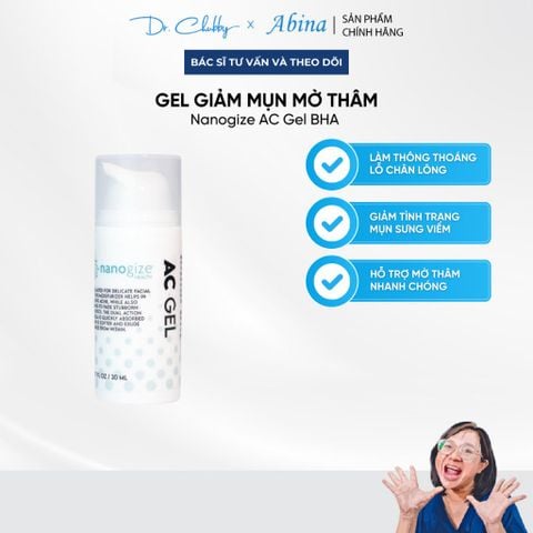 Gel dành cho da mụn thâm Nanogize Ac Gel 30ml và 10 mL