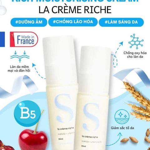 Kem dưỡng ẩm Seasonly Rich Moisturising Cream (La Crème Riche) 30ml