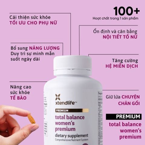 Viên Total Balance Women Bổ Sung 77 Vi Chất Ổn Định Nội Tiết Xtendlife