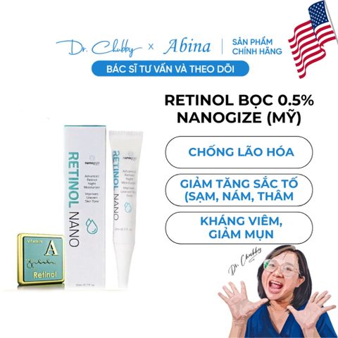 Retinol 0.5 Bọc Chống Lão Hóa, Giảm Sạm Nám Nanogize Retinol Nano 20mL