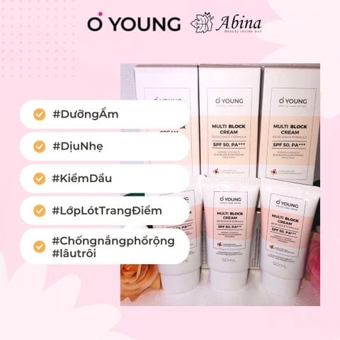Kem chống nắng nâng tông che khuyết điểm Oyoung Multi Block Cream SPF 50 PA+++