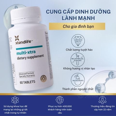 Viên 42 Vitamin & Khoáng Chất Cho Cả Gia Đình Xtendlife Multi Xtra 60 Viên