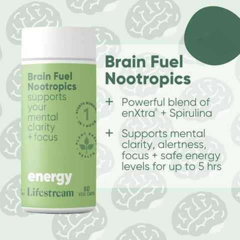 Viên Bổ Não, Tăng Tập Trung & Ghi Nhớ Lifestream Brain Fuel 60 Viên