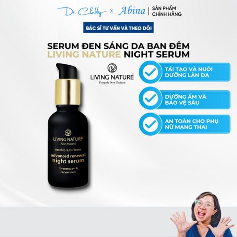Serum Đen Giảm Sạm Nám Ban Đêm Living Nature Advanced Renewal Night Serum 30ml