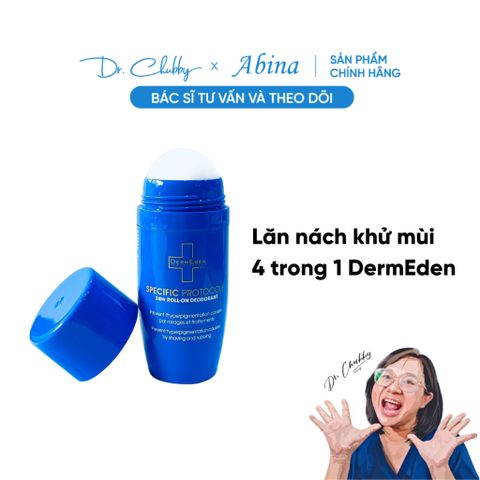 Lăn Nách 4 Trong 1 Khử Mùi, Giảm Thâm, Sáng Da DermEden 24h Roll-On