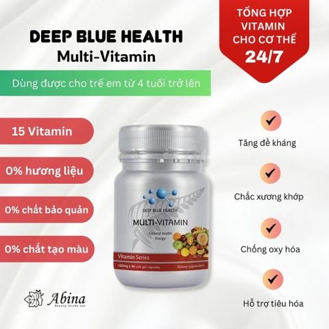 Viên Multi Vitamin Deep Blue Health Bổ Sung 14 Vi Chất Thiết Yếu